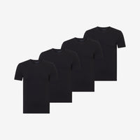 Bamboe ondershirts ronde hals 4-Pack