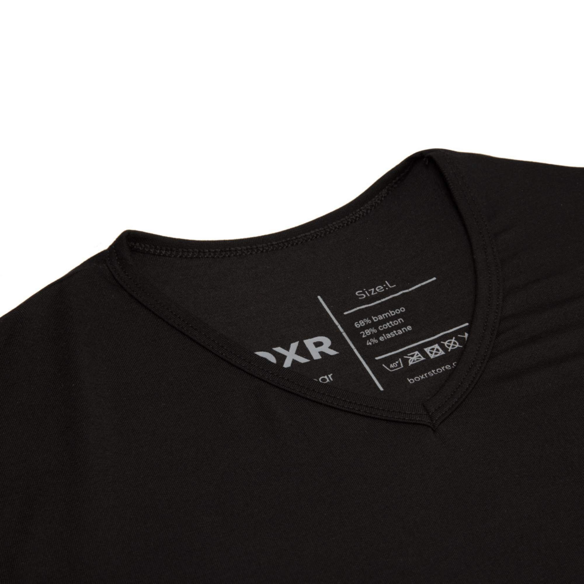 BOXR | Bamboe T-Shirt V-Neck 2-Pack Zwart
