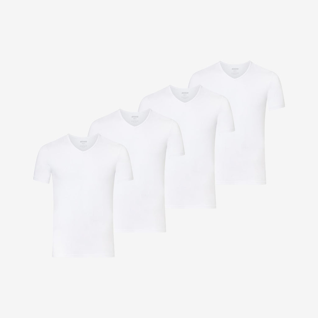 Bamboe ondershirts v-neck 4-Pack
