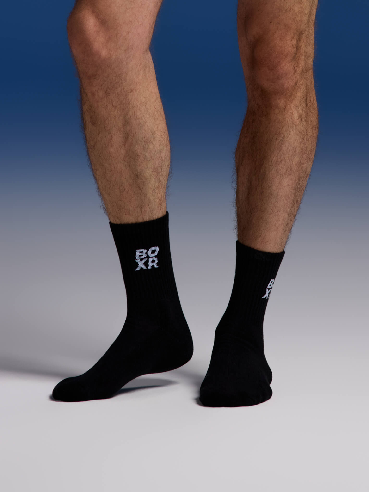 BOXR | Bamboe Sport Sokken 4-Pack Zwart