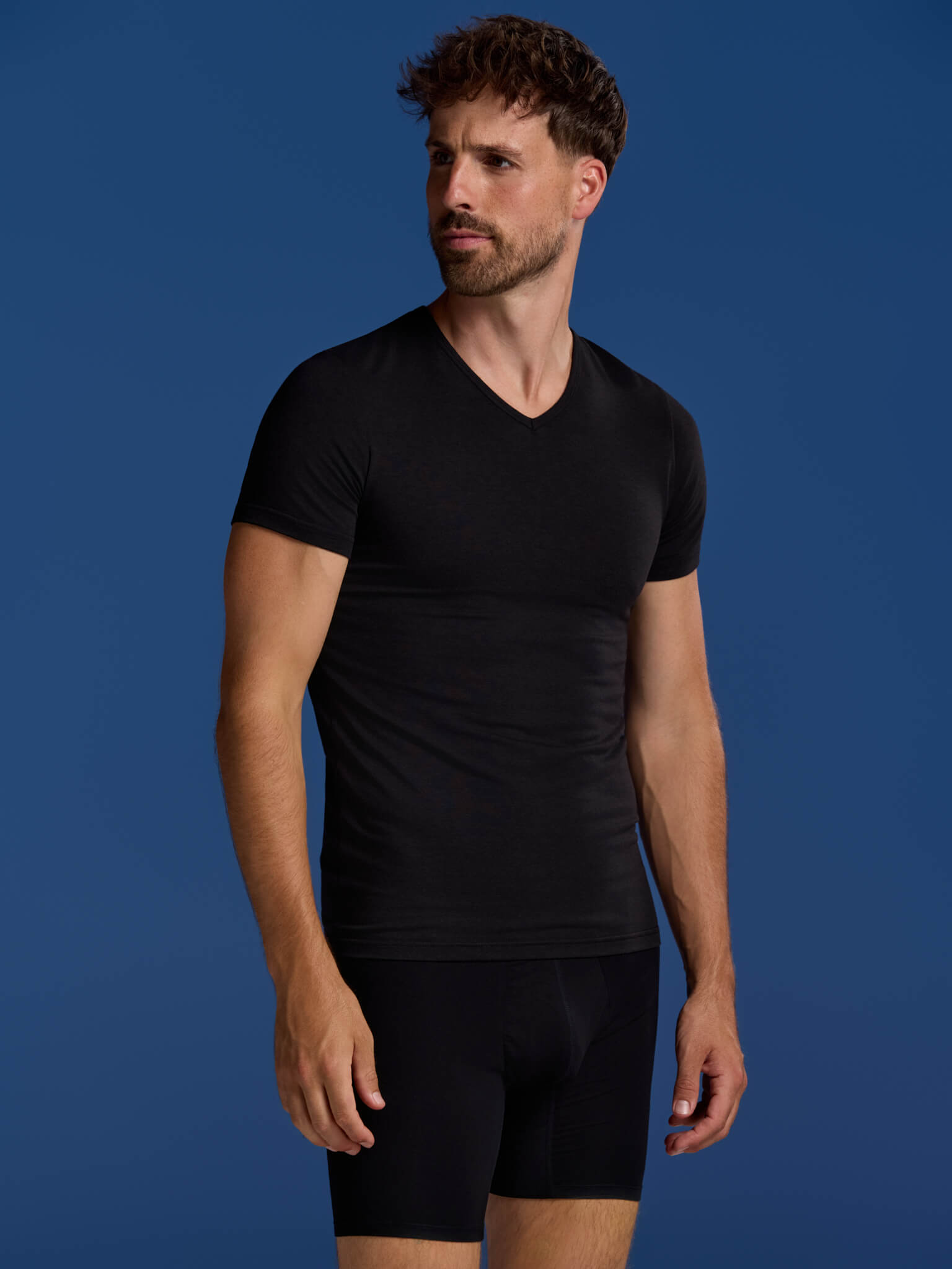 BOXR | Bamboe T-Shirt V-Neck 4-Pack Zwart