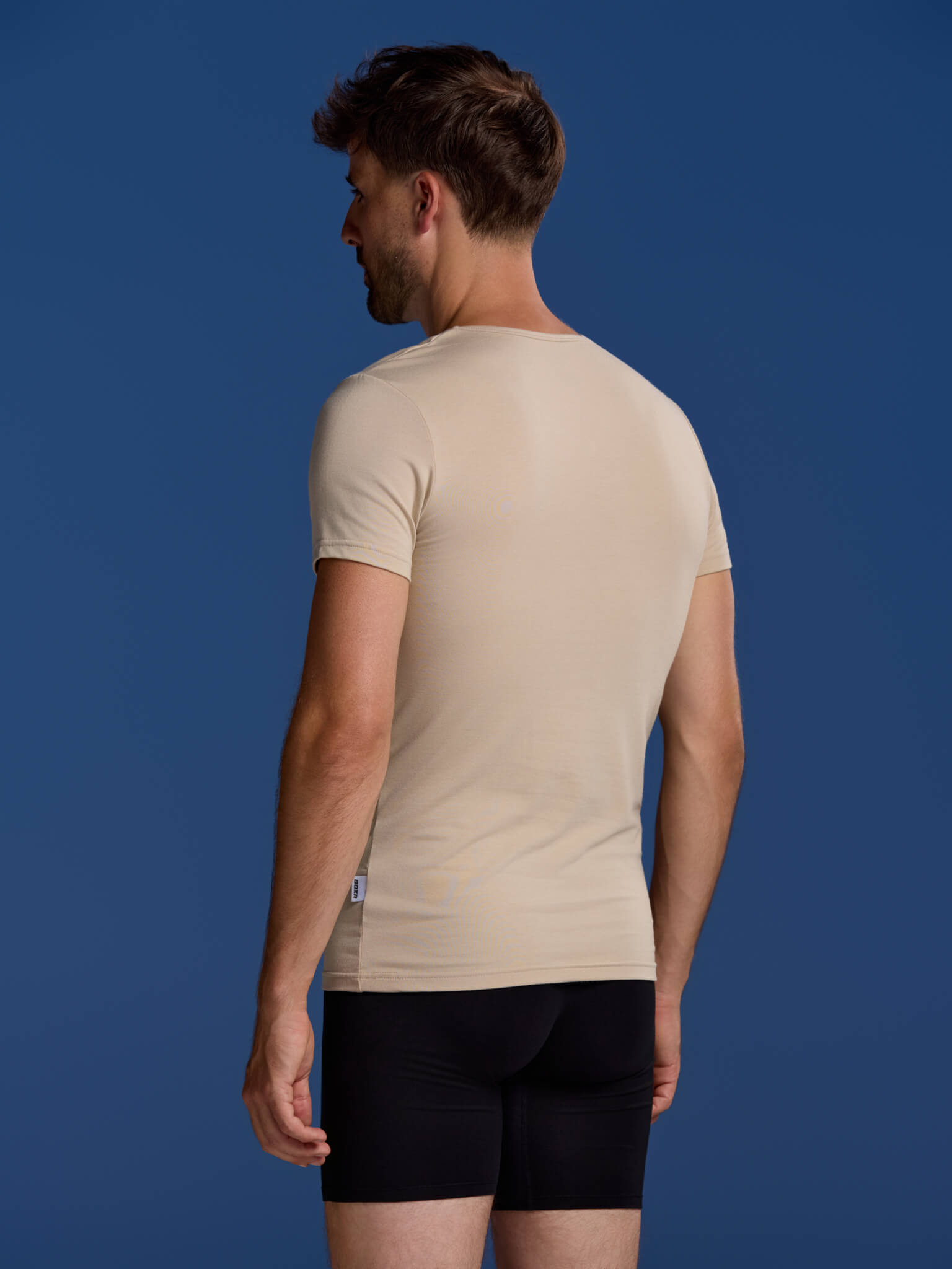 BOXR | Bamboe T-Shirt V-Neck - 4-Pack - Khaki Beige