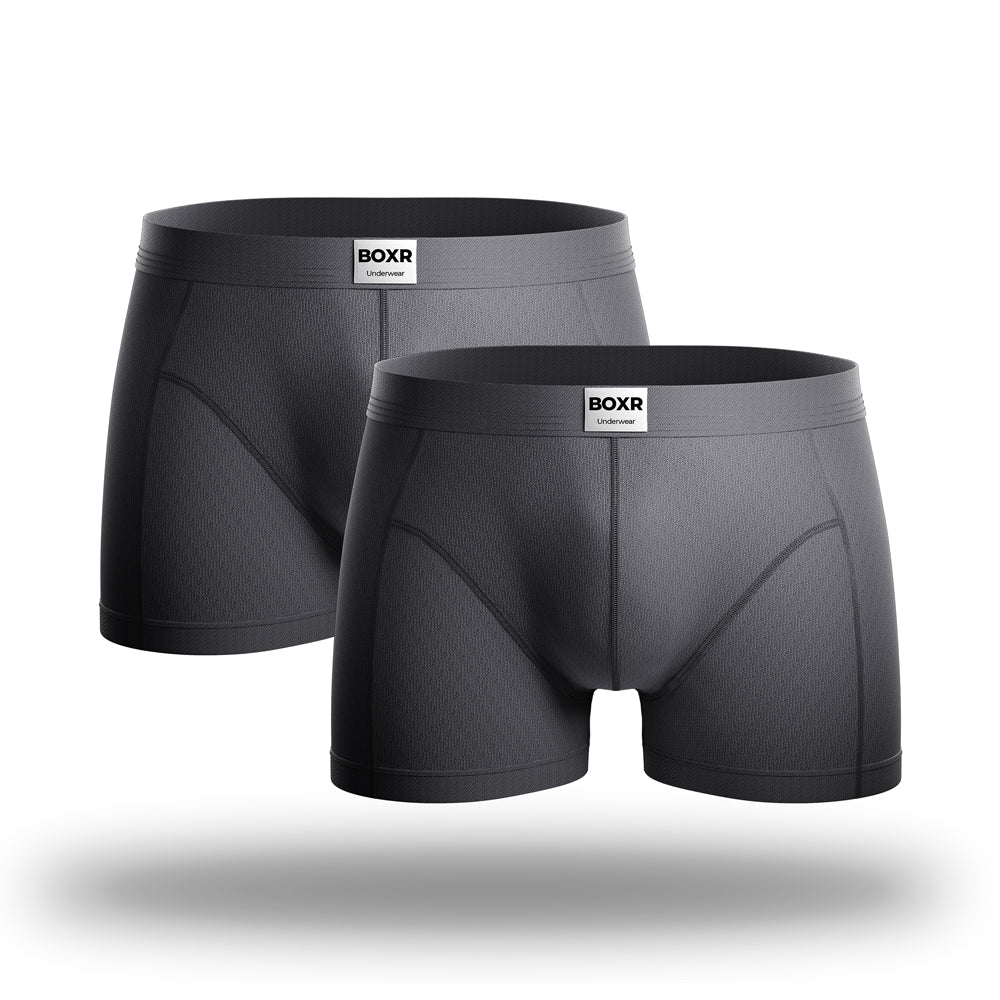 BOXR | The Classic Bamboe Boxers 2-Pack Grijs