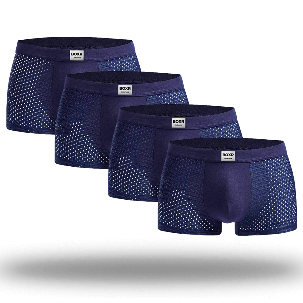 BOXR | Bamboe Boxers 4-Pack Blauw