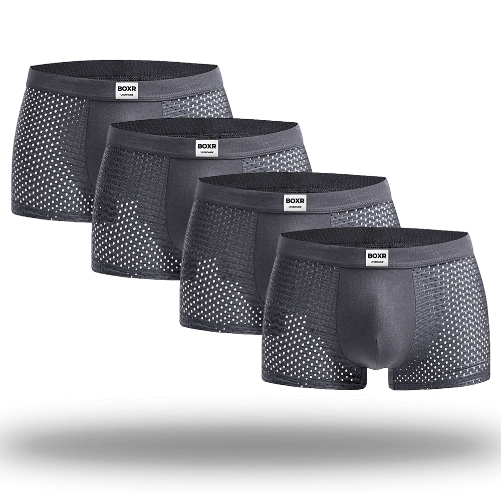 BOXR | Bamboe Boxers 4-Pack Grijs