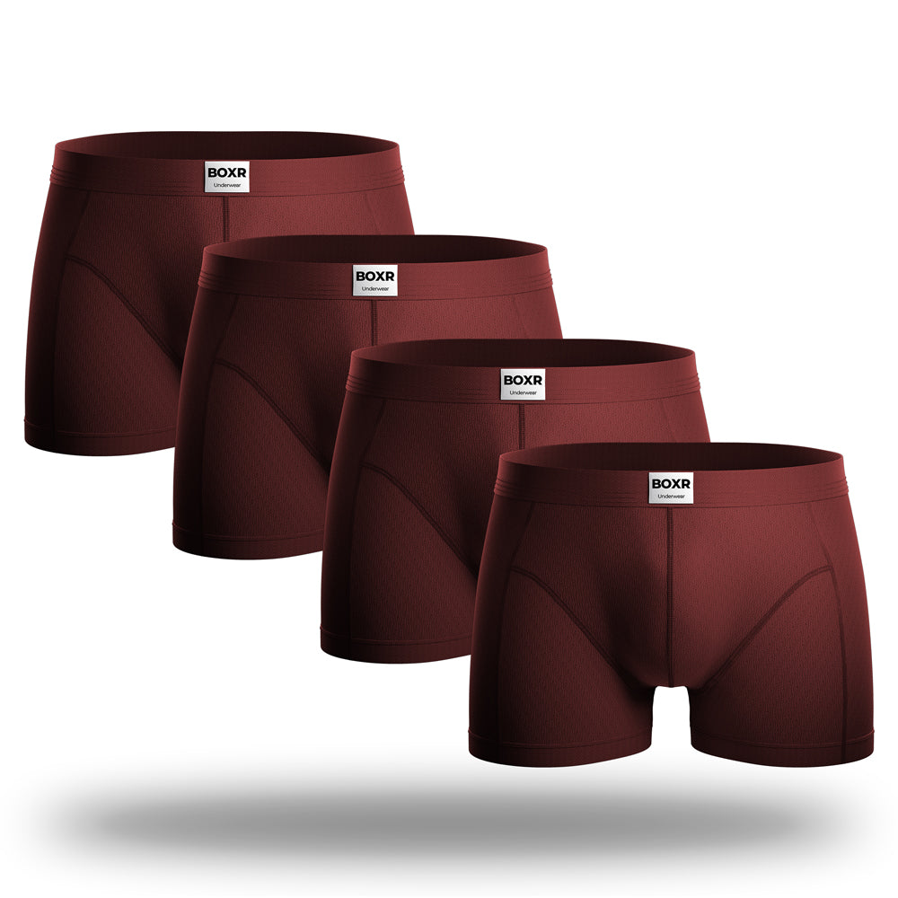 BOXR | The Classic Bamboe Boxers 4-Pack Rood