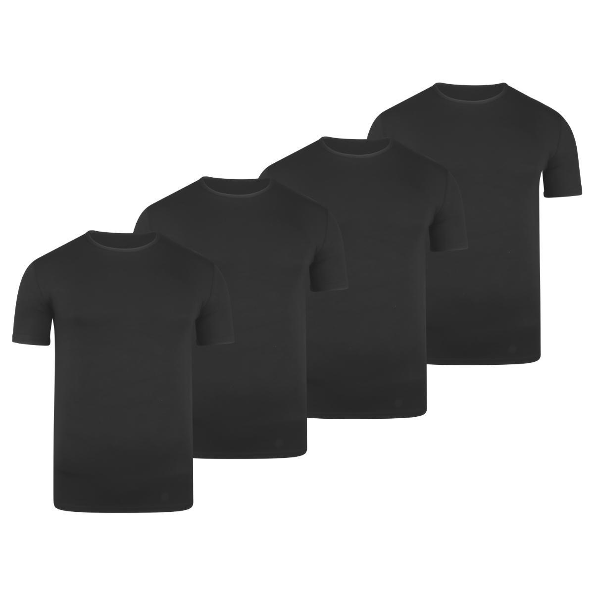 BOXR | Bamboe T-Shirt 4-Pack Zwart