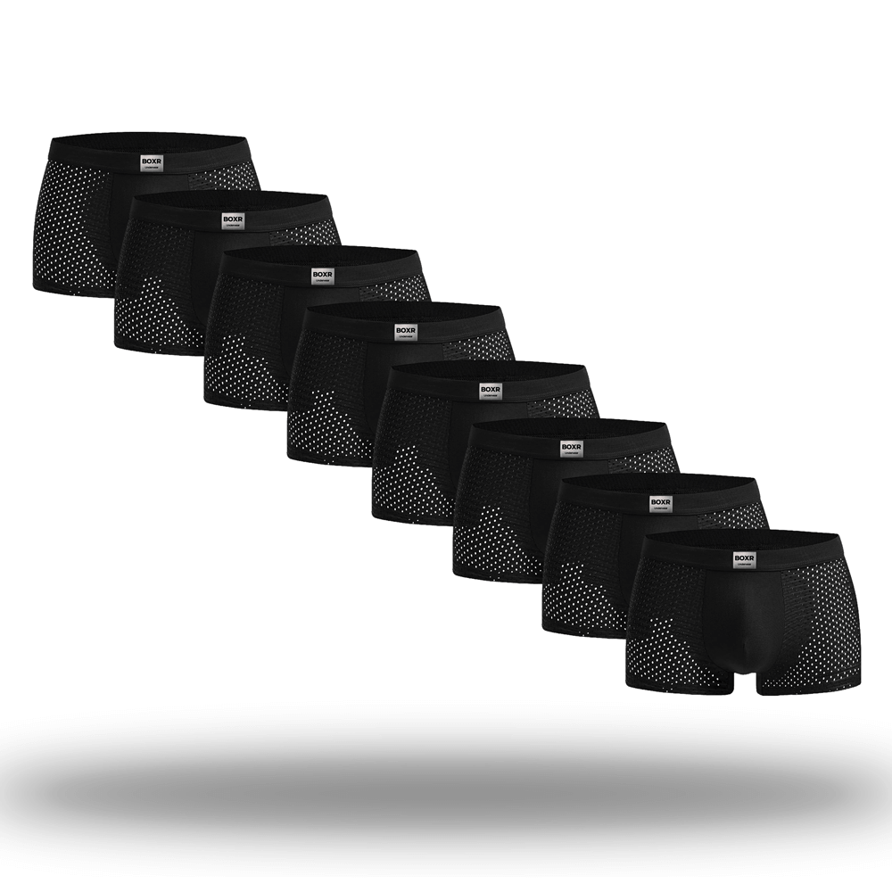 BOXR | Bamboo Boxers 8-Pack Black